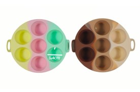 Molde silicona tricolor 7 flanes